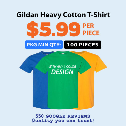 Gildan Heavy Cotton™ T-Shirt Package (100 Pieces)
