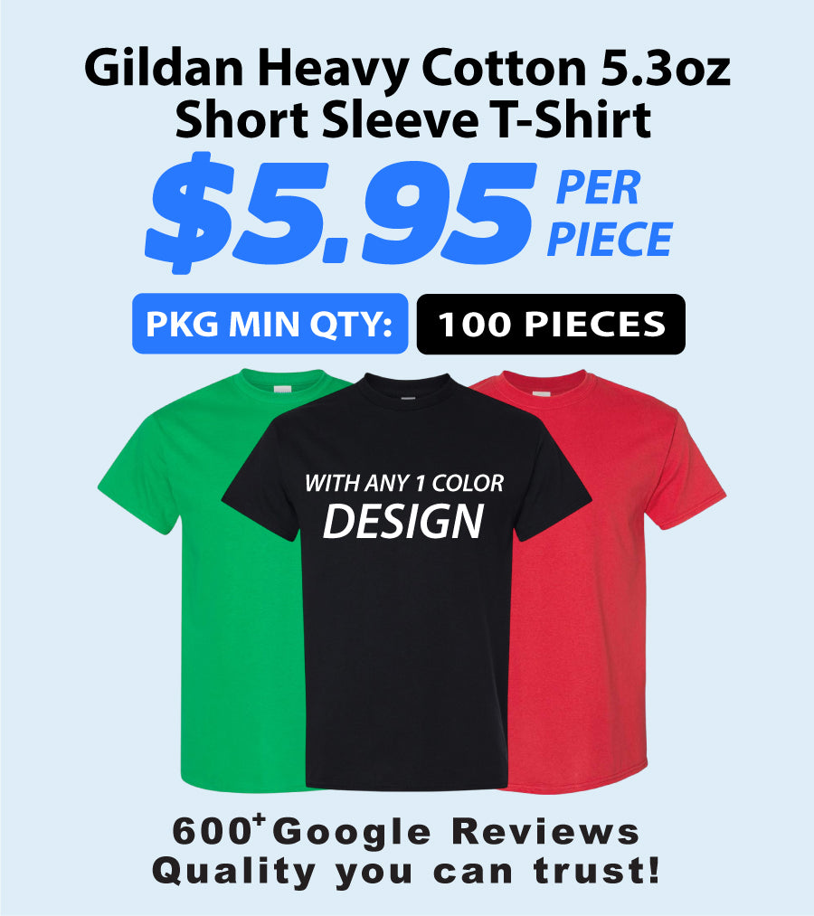 Gildan Heavy Cotton™ T-Shirt Package (100 Pieces)