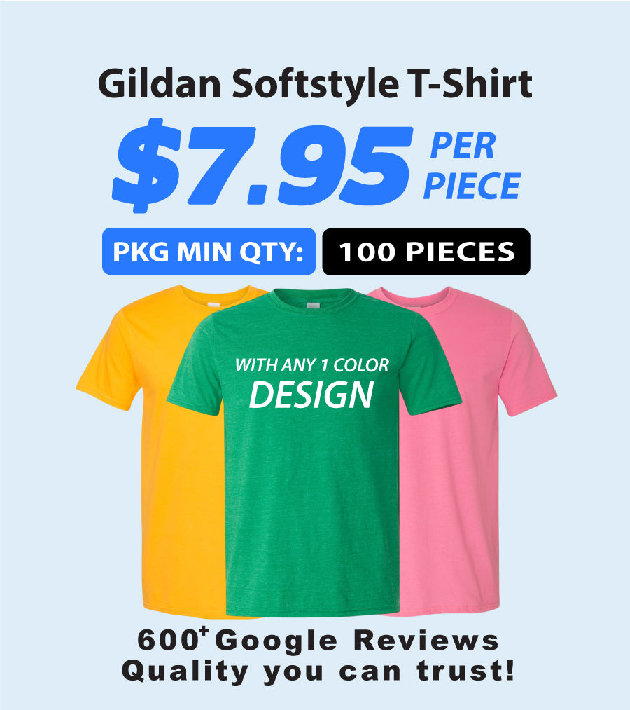 Gildan Softstyle™ T-Shirt Package (100 Pieces)
