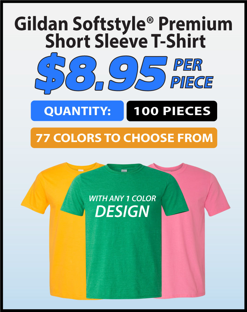 Gildan Softstyle™ 64000 T-Shirt Package (100 Pieces)